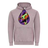Vintage Zinc halloween bat  teardrop Vintage Hoodie - BundleAndBundleShop