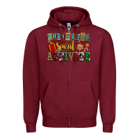 Burgundy christmas spirit activate Zipper Hoodie - AdoDesignShop