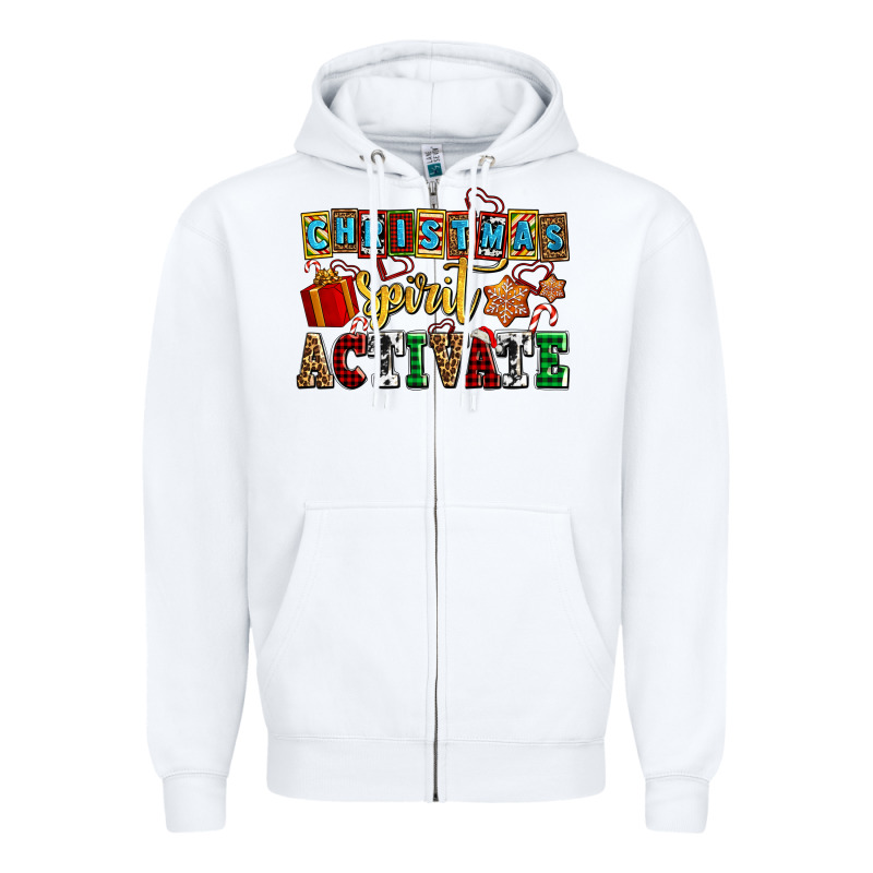 Christmas Spirit Activate Zipper Hoodie by AdoDesignShop | Teevron