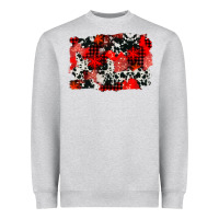 Heather Grey western red cowhide winter background Heavyweight Sweatshirt - AdoDesignShop