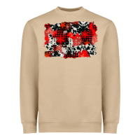 Mushroom western red cowhide winter background Heavyweight Sweatshirt - AdoDesignShop