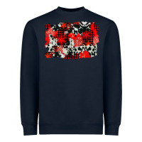 Navy western red cowhide winter background Heavyweight Sweatshirt - AdoDesignShop