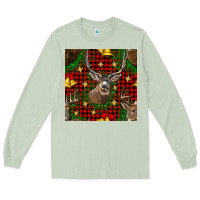 Matcha christmas deer and bell seamless pattern Long Sleeve Tee - BundleAndBundleShop