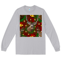 Moon Dust christmas deer and bell seamless pattern Long Sleeve Tee - BundleAndBundleShop