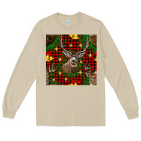 Mushroom christmas deer and bell seamless pattern Long Sleeve Tee - BundleAndBundleShop