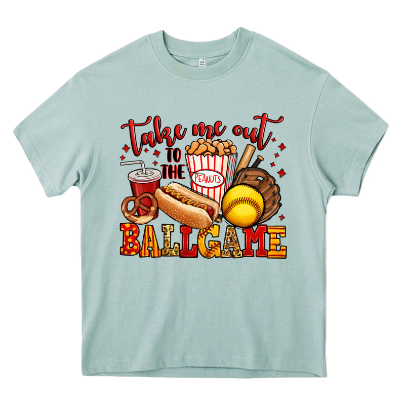 Take Me Out To The Ball Game Softball Heavy Core Tee by Jasminsmagicworld | Teevron