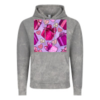 Cloud Rock valentines day gift box and cookie seamless pattern Vintage Hoodie - BundleAndBundleShop