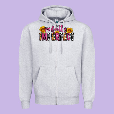 Perfectly Imperfect Zipper Hoodie Designed By Adodesignshop