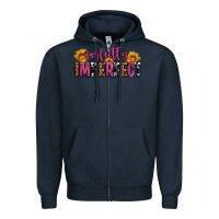 Navy perfectly imperfect Zipper Hoodie - AdoDesignShop