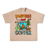 Burro Campfires And Coffee Camping Coffee Urban Heavy Tee - FaDigitalArtStudio