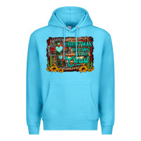 Ocean Blue Christmas begins with christ cross Premium Hoodie - Jasminsmagicworld