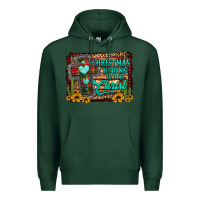 Sports Green Christmas begins with christ cross Premium Hoodie - Jasminsmagicworld
