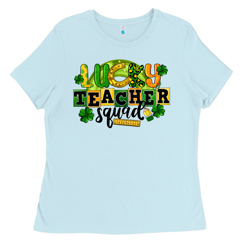 Lucky Teacher Squad St. Patrick's Day Ladies Tee by CowGirlArtShop | Teevron