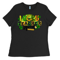 Black Lucky Teacher Squad St. Patrick's Day Ladies Tee - CowGirlArtShop