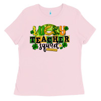 Bubblegum Pink Lucky Teacher Squad St. Patrick's Day Ladies Tee - CowGirlArtShop