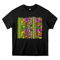 Black Mardi Gras brushstroke Heavy Core Tee - HowdyJamesFarm
