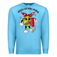Ocean Blue boujee softball mama Premium Sweatshirt - JahusDesignShop