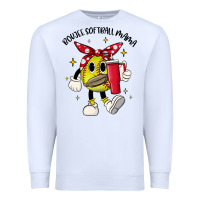 White boujee softball mama Premium Sweatshirt - JahusDesignShop