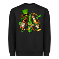 Black st patrick's beers flags and hat Heavyweight Sweatshirt - AdoDesignShop