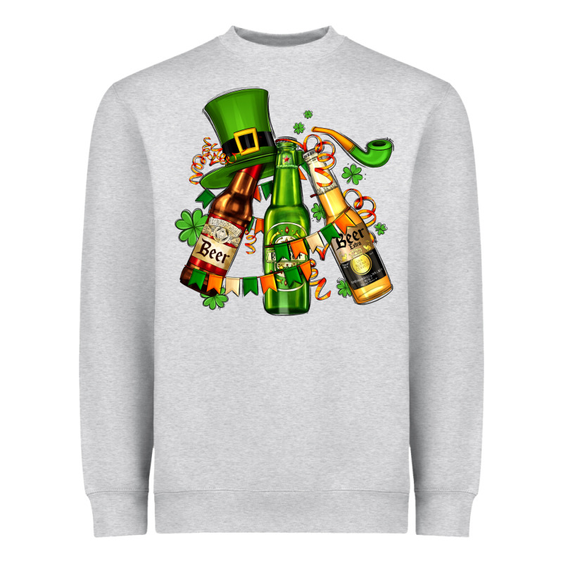 St Patrick's Beers Flags And Hat Heavyweight Sweatshirt by AdoDesignShop | Teevron