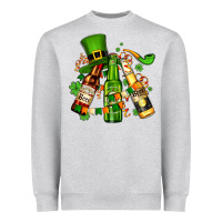 Heather Grey st patrick's beers flags and hat Heavyweight Sweatshirt - AdoDesignShop