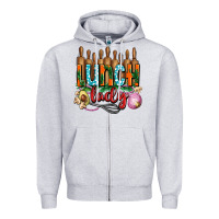 Heather Grey lunch lady with onions Zipper Hoodie - AdoDesignShop