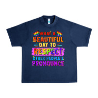 Navy what a beautiful day to respect other people Urban Heavy Tee - FaDigitalArtStudio