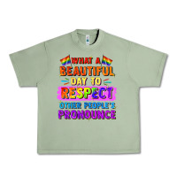 Oil Green what a beautiful day to respect other people Urban Heavy Tee - FaDigitalArtStudio