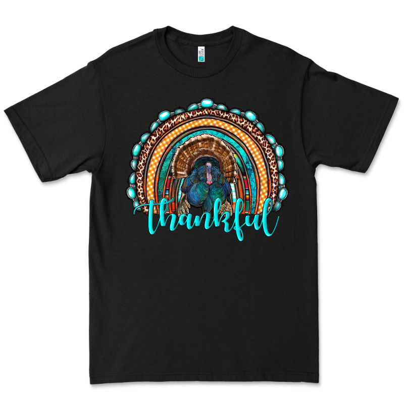 Western Thanksgiving Rainbow With Turkey Premium Tee by RanaPortraitStore | Teevron