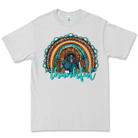 Dove Grey western thanksgiving rainbow with turkey Premium Tee - RanaPortraitStore