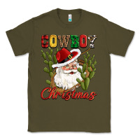 Army Green cowboy christmas western cactus Classic Tee - CowGirlArtShop