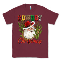 Burgundy cowboy christmas western cactus Classic Tee - CowGirlArtShop