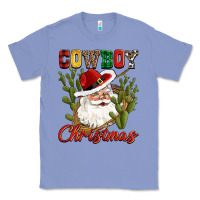 Colony Blue cowboy christmas western cactus Classic Tee - CowGirlArtShop