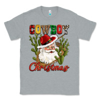 Heather Grey cowboy christmas western cactus Classic Tee - CowGirlArtShop