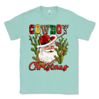 Seafoam cowboy christmas western cactus Classic Tee - CowGirlArtShop