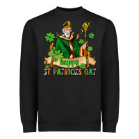 Black happy st patricks day with st patricks Heavyweight Sweatshirt - AdoDesignShop