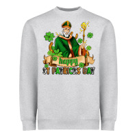 Heather Grey happy st patricks day with st patricks Heavyweight Sweatshirt - AdoDesignShop