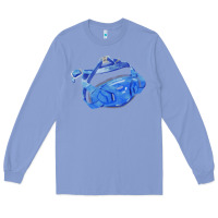 Colony Blue Chin Guard Fa Element 1 Long Sleeve Tee - FaDigitalArtStudio