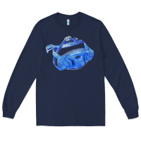 Navy Chin Guard Fa Element 1 Long Sleeve Tee - FaDigitalArtStudio