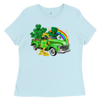 Baby Blue western truck St. Patrick's Day Ladies Tee - HowdyJamesFarm