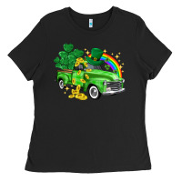 Black western truck St. Patrick's Day Ladies Tee - HowdyJamesFarm