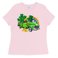 Bubblegum Pink western truck St. Patrick's Day Ladies Tee - HowdyJamesFarm