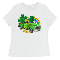 White western truck St. Patrick's Day Ladies Tee - HowdyJamesFarm