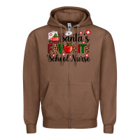Chestnut santa's favorite  school nurse Zipper Hoodie - AdoDesignShop
