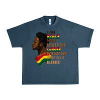 Midnight Navy I am black man Urban Heavy Tee - FaDigitalArtStudio