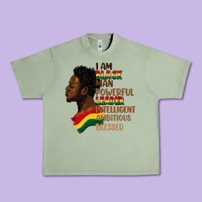 I Am Black Man Urban Heavy Tee Designed By Fadigitalartstudio
