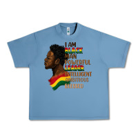 Pebble Blue I am black man Urban Heavy Tee - FaDigitalArtStudio