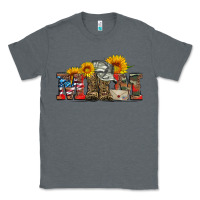 Charcoal Heather mom boots hat and sunflower Classic Tee - Artiststas