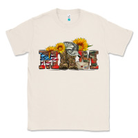 Natural mom boots hat and sunflower Classic Tee - Artiststas