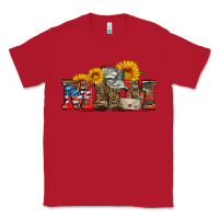 Red mom boots hat and sunflower Classic Tee - Artiststas